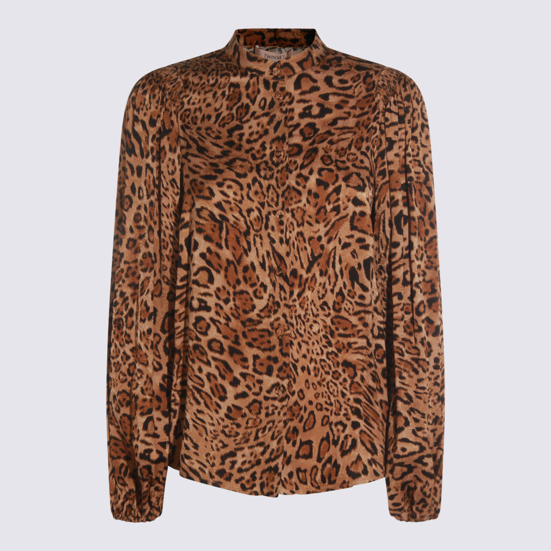 Twin-Set Shirts - ST.ANIMALIER COFFEE/LAND | 24883d0df0e6ed510b8170ed91572f2384fb94b2