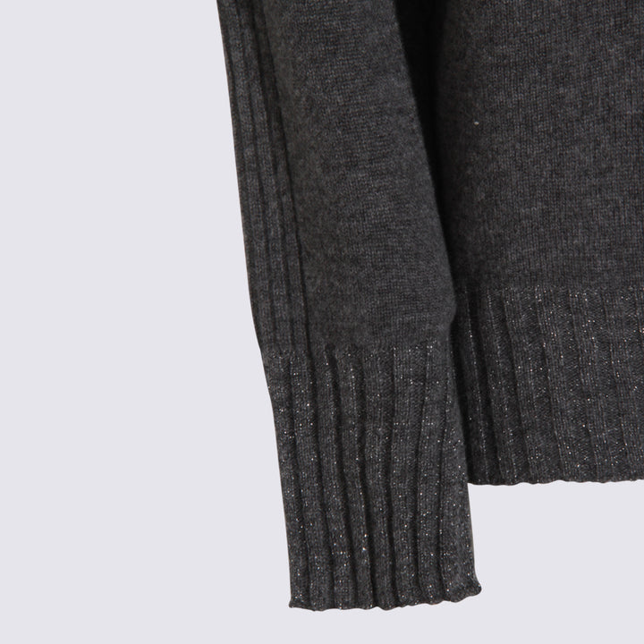 Twin-Set Sweaters - MEDIUM MEL. GREY/ARGENTO LUREX | 354d1be88376fdcdc292adf3eb80ca5c45ae9be0