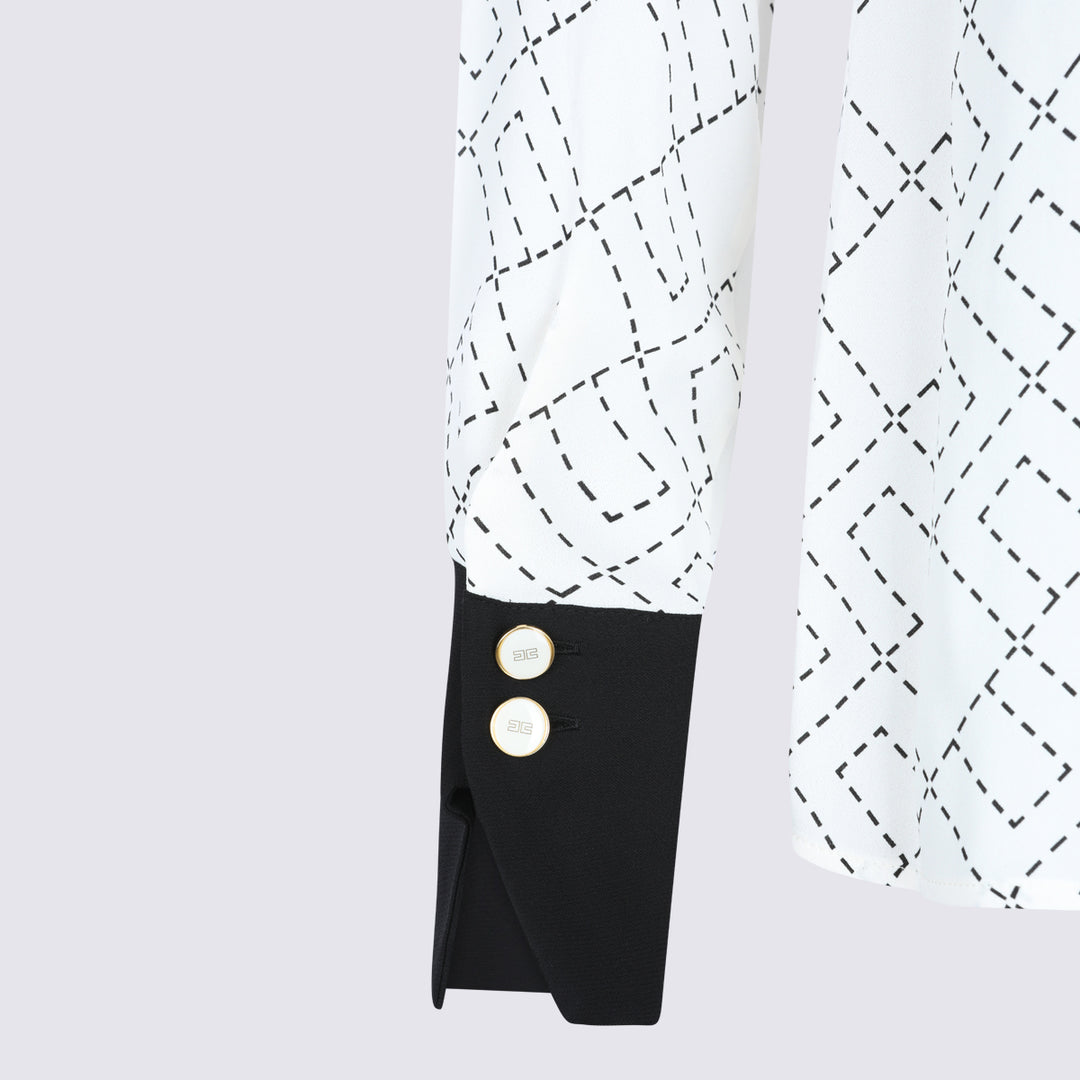 Elisabetta Franchi Shirts - MILK/NERO | abb6a31bb6de084a784f3686a647a18823797658