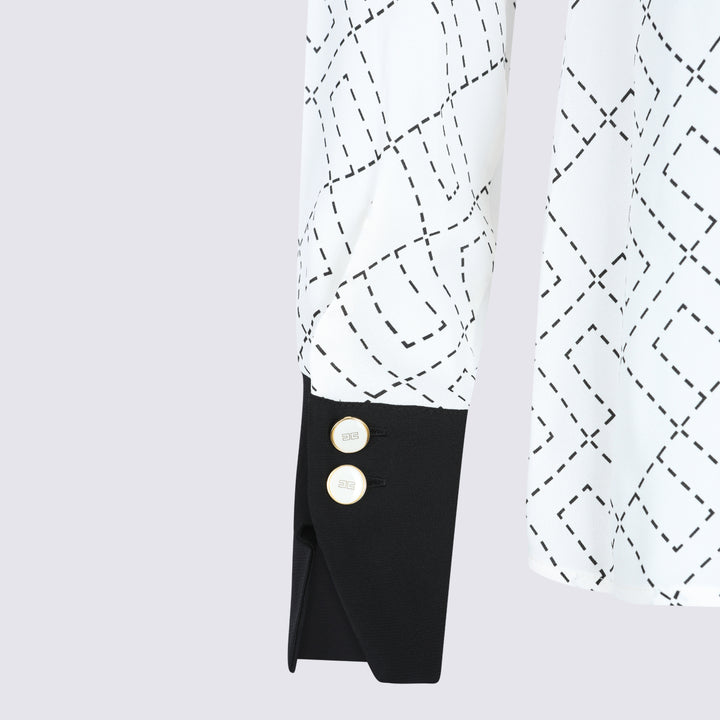 Elisabetta Franchi Shirts - MILK/NERO | abb6a31bb6de084a784f3686a647a18823797658