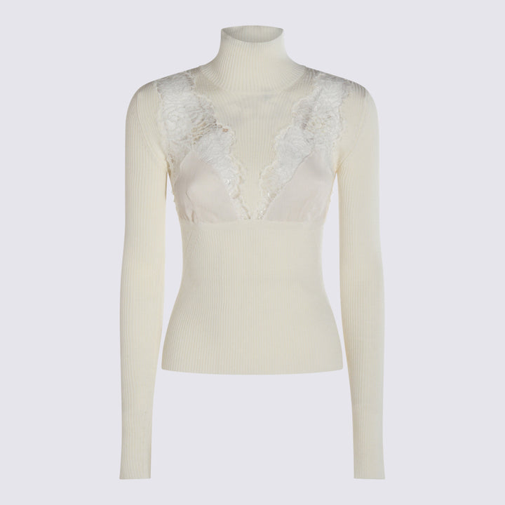 Blumarine Sweaters - WHITE PEARL | bcccf05b2fd37495fa8ce28aa05086850a30053a