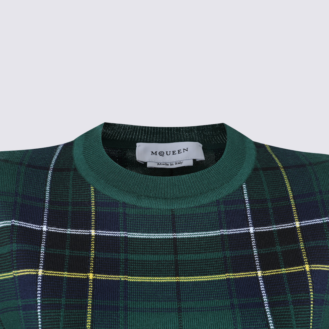 Alexander Mcqueen Sweaters - NAVY/GREEN/YELLOW | 36a577ba55e414988354982cb7f2dc3daec3cc56