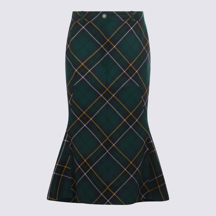 Alexander Mcqueen Skirts - NAVY/GREEN/YELLOW | d65767a63d84492f6f7d3953bb1bacf21ddb25e1