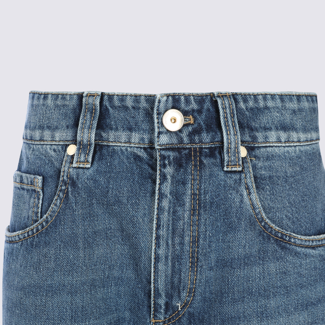 Brunello Cucinelli Jeans - AGED BLUE DENIM | b2e8e0967c19f9234ff20ee52f66f4502e0cd1b9
