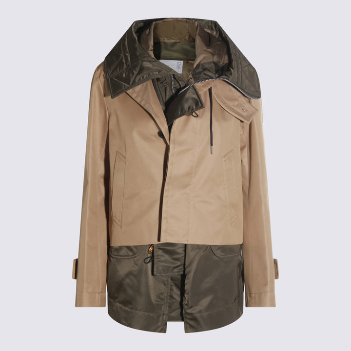 Sacai Jackets - BEIGE/KHAKI | 653d9a72b3aaec47376874fa8c7d2f4992f4d220