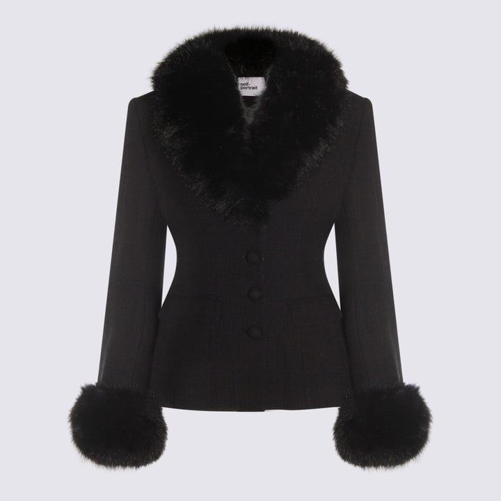 Self-Portrait Jackets - Blacks and greys | f1cf779b4b95ae37851b72fb4b62645d9e9c6cd8