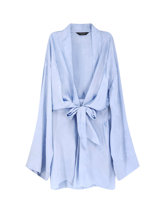 Wrap Silk Mini Dress