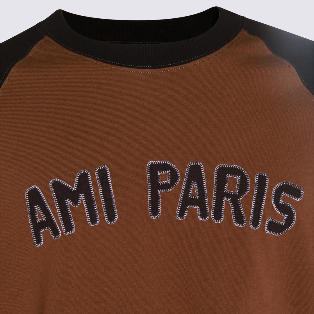 Ami Paris T-shirts and Polos - BROWN/BLACK | 106038877ea6b84cf7f00bbd92b66e4700c76d3e