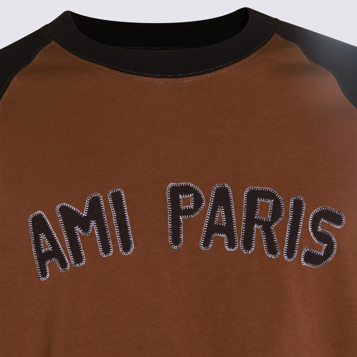 Ami Paris T-shirts and Polos - BROWN/BLACK | 106038877ea6b84cf7f00bbd92b66e4700c76d3e