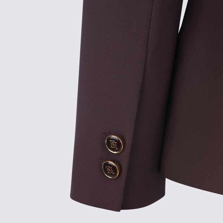Elisabetta Franchi Jackets - MERLOT | 5f9221f5fd86a868875d6dd852032fd44f3e7573