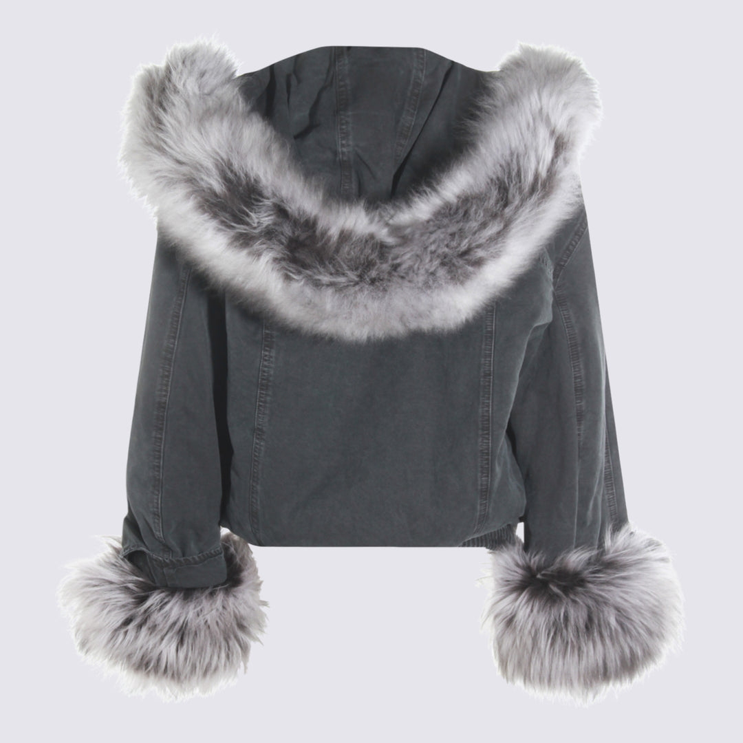 Blumarine Jackets - BLACK/LUNAR ROCK | 4a8e9c4c05c652f73a2c89d7fa60ff95dc055c9c