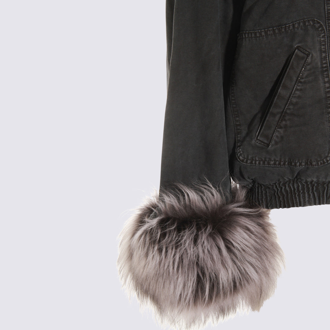 Blumarine Jackets - BLACK/LUNAR ROCK | 614dfb68bc0e2b4f1579225c9bdbc0a022a70b6c