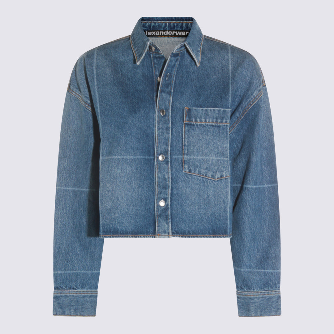 Alexander Wang Shirts - VINTAGE MARBLED BLUE | 03d183dd5c6f436959d707520e23a5ecf8face85