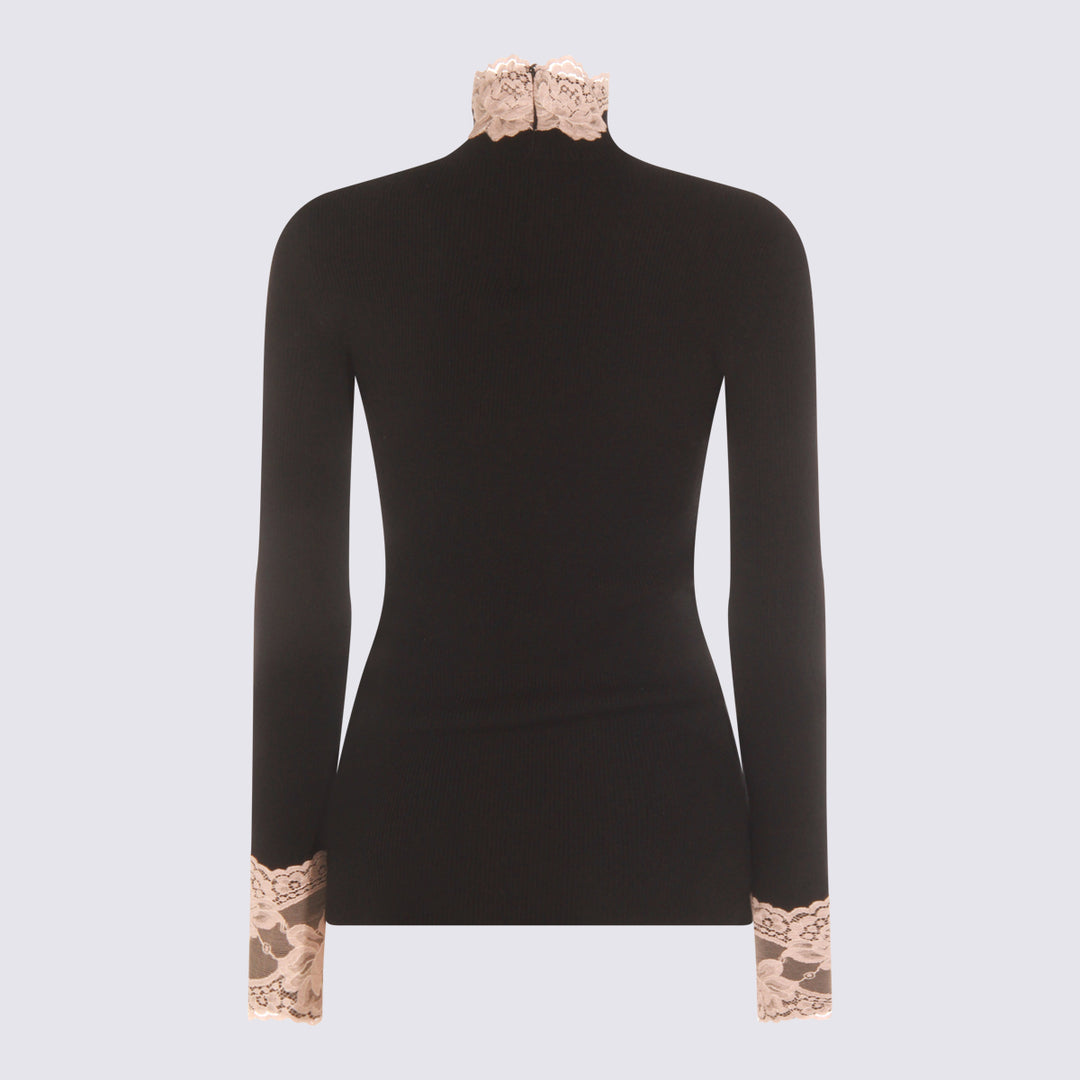 Valentino Sweaters - NERO/ROSE DUST | 749808b9c0e2fc3604eba79f5fd48bbc54960e6b