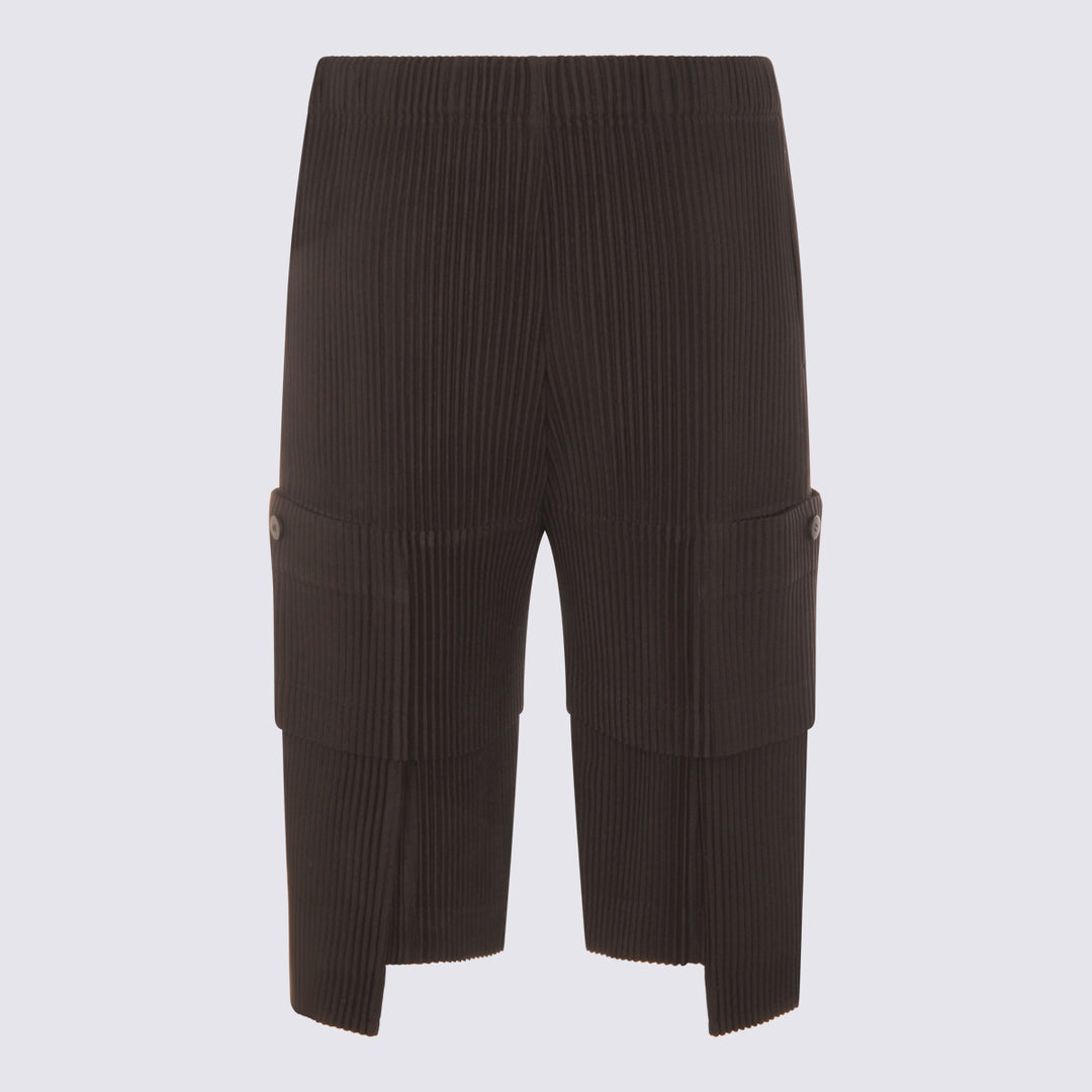 Homme Plisse Issey Miyake Shorts - Blacks and greys | e1337e50cc81f00f1854b680f554170b91385433