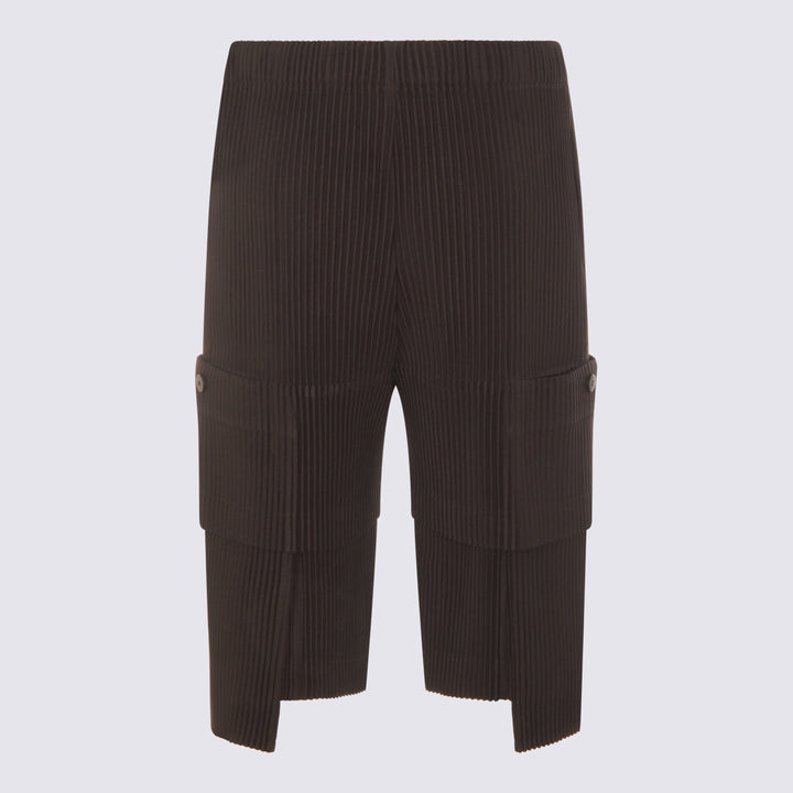 Homme Plisse Issey Miyake Shorts - Blacks and greys | e1337e50cc81f00f1854b680f554170b91385433