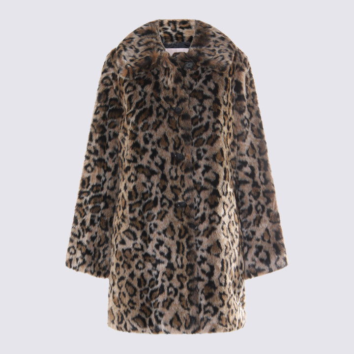 Twin-Set Coats - JACQ.ANIMALIER NERO/COFFEE | 666e2656c9cbf97e93959568cec499e391f30041