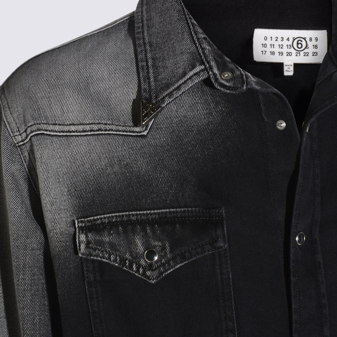 Mm6 Maison Margiela Shirts - Blacks and greys | be897f13f80073a7b5a493e7b4f4cd6ef6d6f1e7