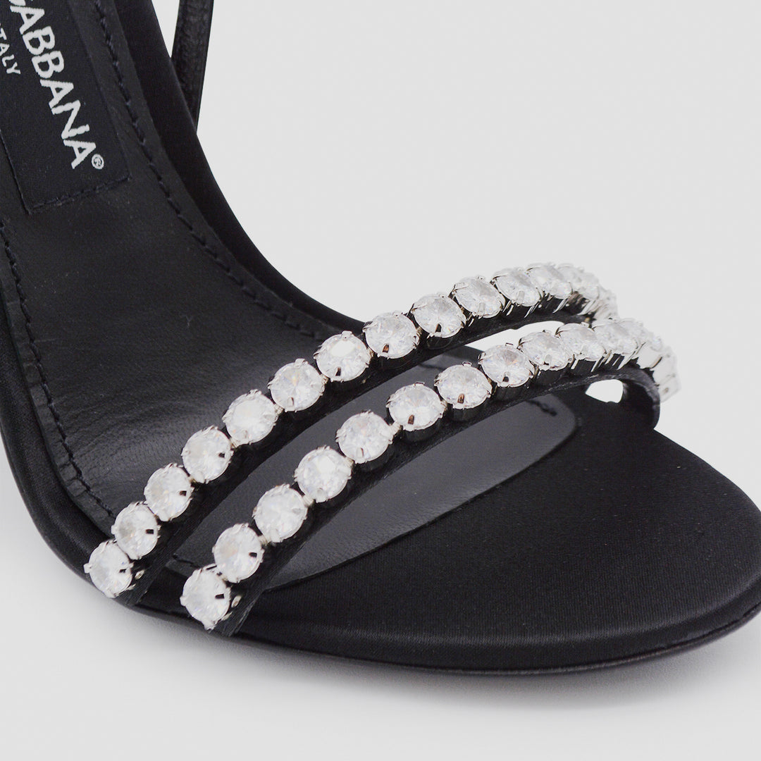 Dolce & Gabbana Sandals - NERO/CRYSTAL | 77078a73e2bc4a78749e25e97c5cab69d9946e78