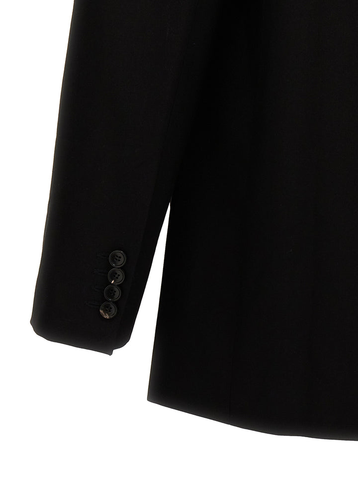 Pinched Logo Blazer And Suits Nero
