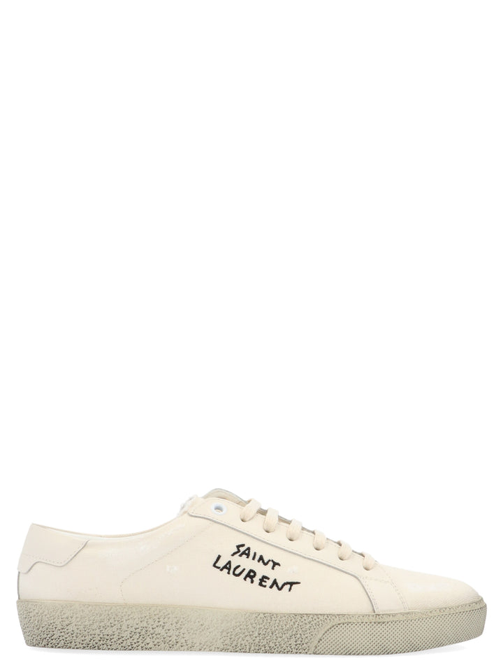 Saint Laurent Logo Signature Sneakers - Bianco | b5fbb969288ee2d6eeee3c5eb8988c5c9dda90bb