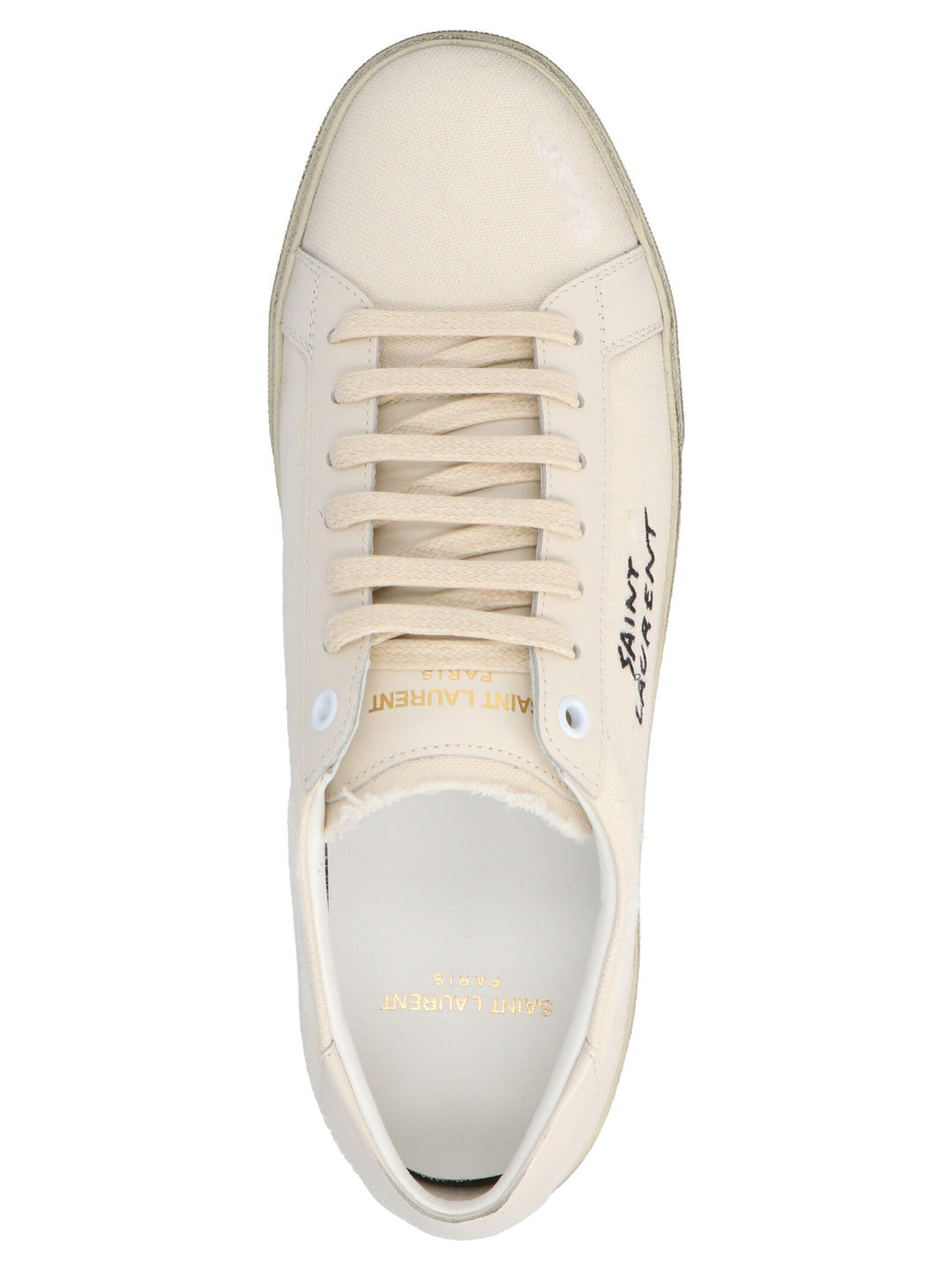 Saint Laurent Logo Signature Sneakers - Bianco | 9a128b77ebcae50a71a52c390d9fa40eaebf9fad