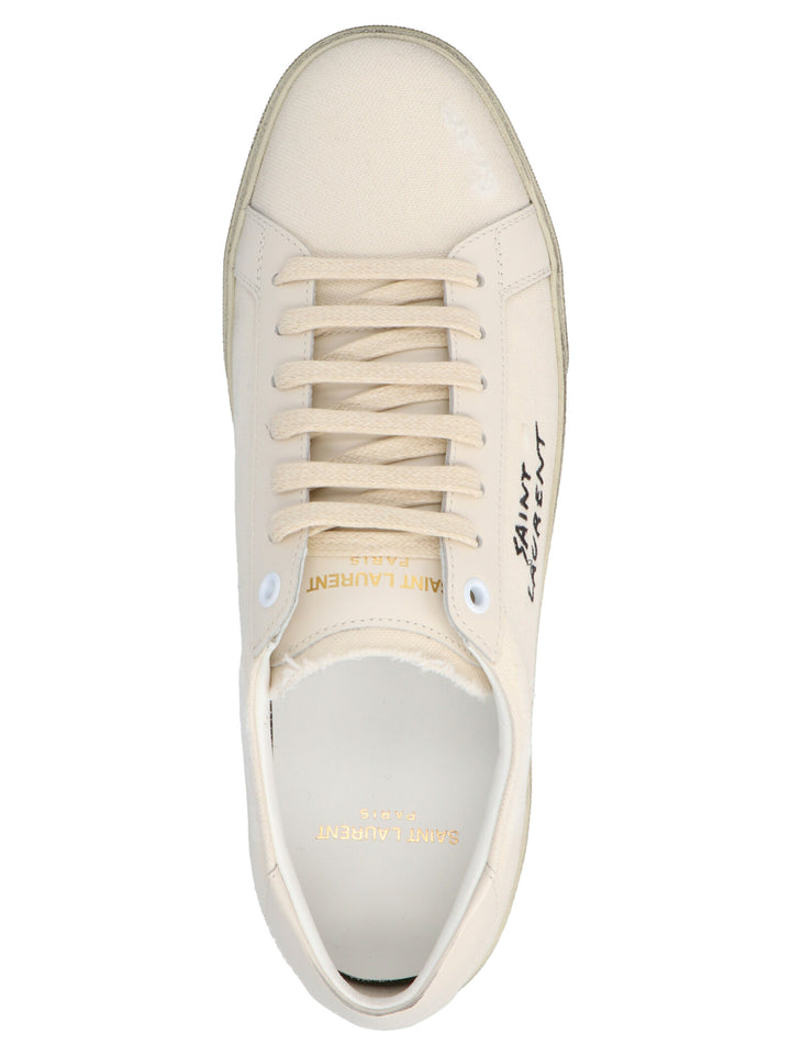Saint Laurent Logo Signature Sneakers - Bianco | 9a128b77ebcae50a71a52c390d9fa40eaebf9fad