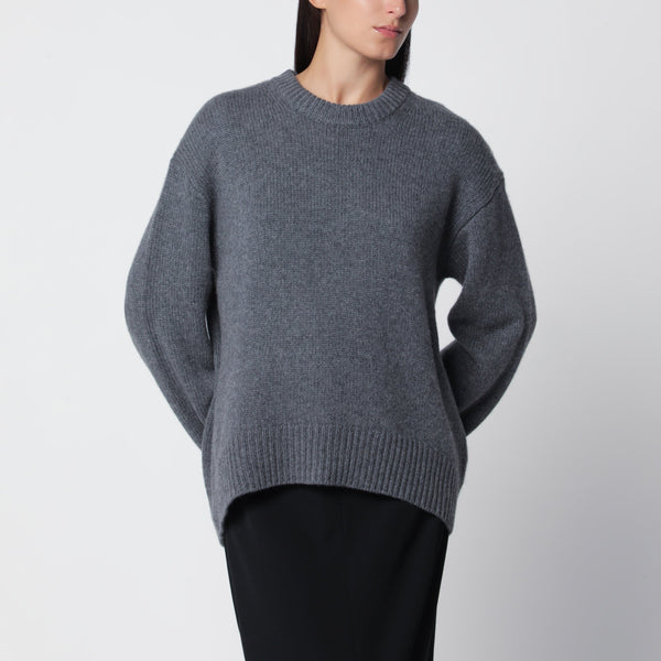 Noor Crewneck Sweater In Graphite Cashmere