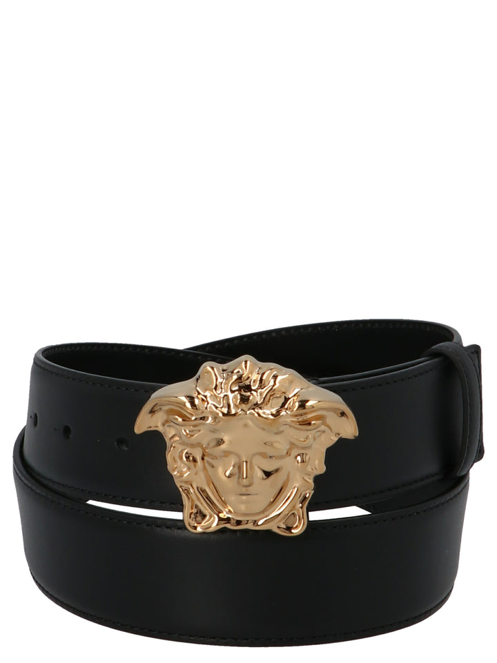 Versace Logo Buckle Belt Cinture - Nero | 667c8f688069b95a811562e1ec5a9d4a7b137c6d