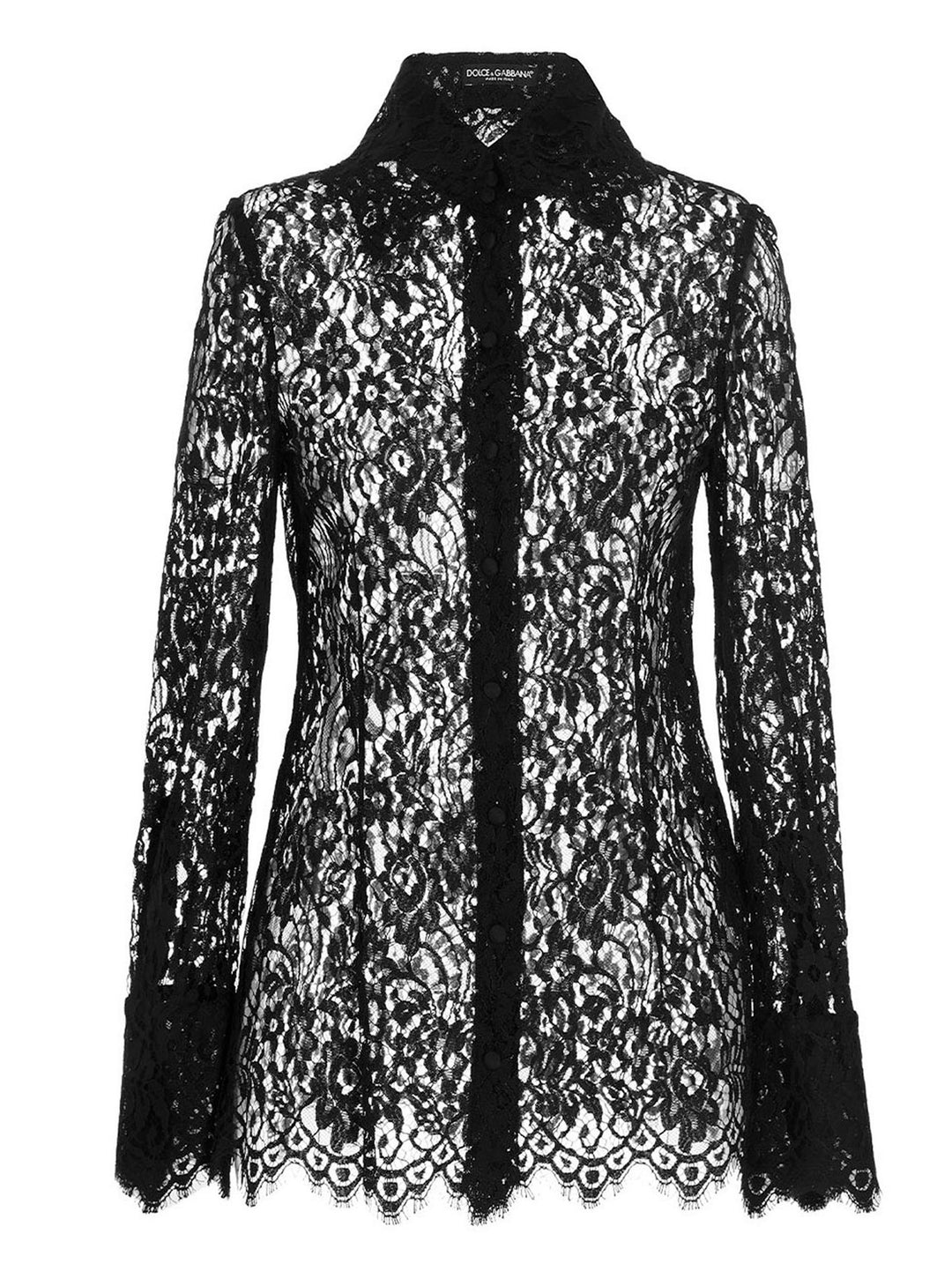 Dolce & Gabbana Lace Shirt Camicie - Nero | c7752c72f39c9ad147d50d154a20e97c57b2ac35