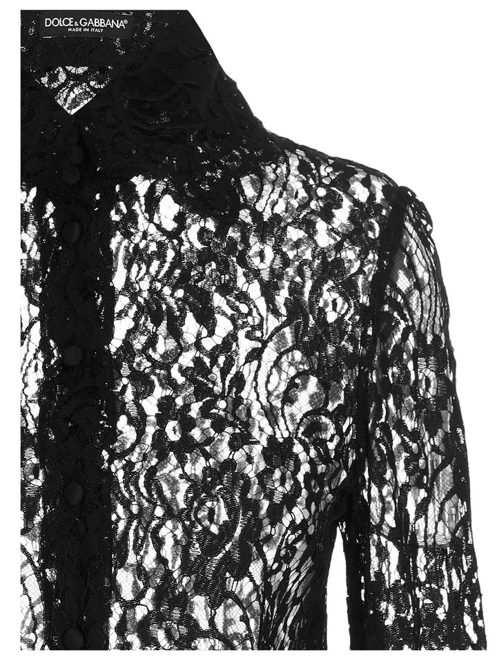 Dolce & Gabbana Lace Shirt Camicie - Nero | 22317c8de69e5e41a5385e5f3614bcde3b08cac5