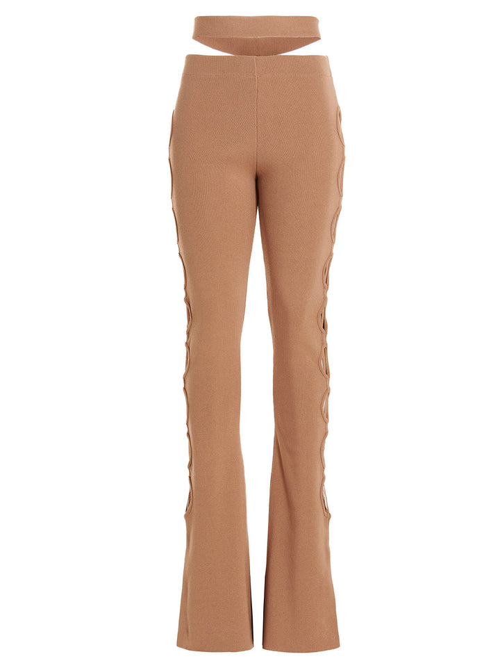 AndreĀDamo	 Cut Out  With Lacing Pantaloni - Beige | 03a7cb3cc6205fd5aee3dc6602a56da71f0bda2a