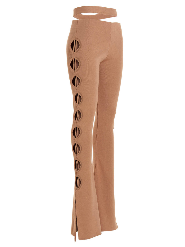 AndreĀDamo	 Cut Out  With Lacing Pantaloni - Beige | 4d5a44e7acf30e0fcdb74d015414611adea00d7f