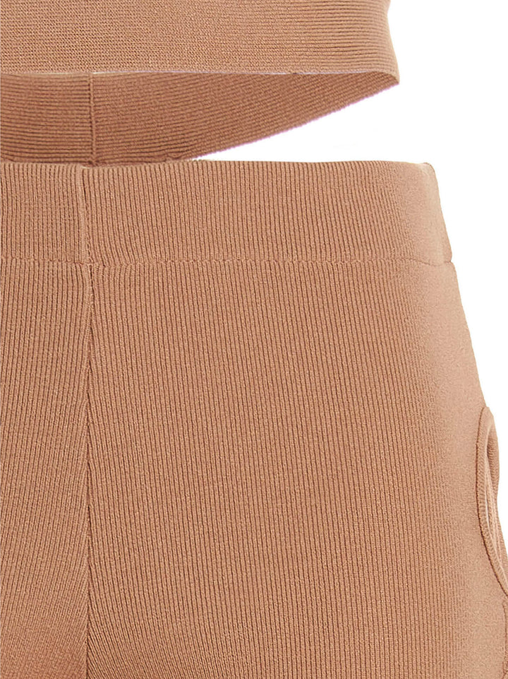 AndreĀDamo	 Cut Out  With Lacing Pantaloni - Beige | 714dee77193e73dc17782087df3d99aa473f9f63