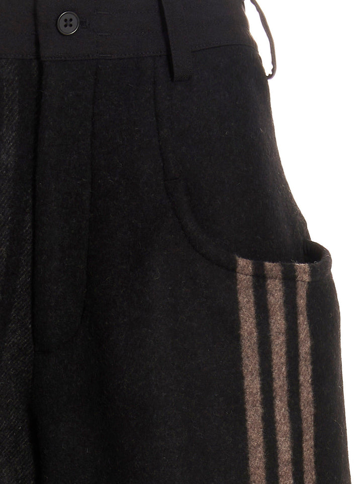Striped Detail Pantaloni Nero
