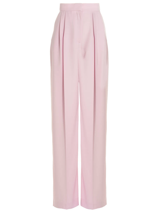 With Front Pleats Pantaloni Rosa