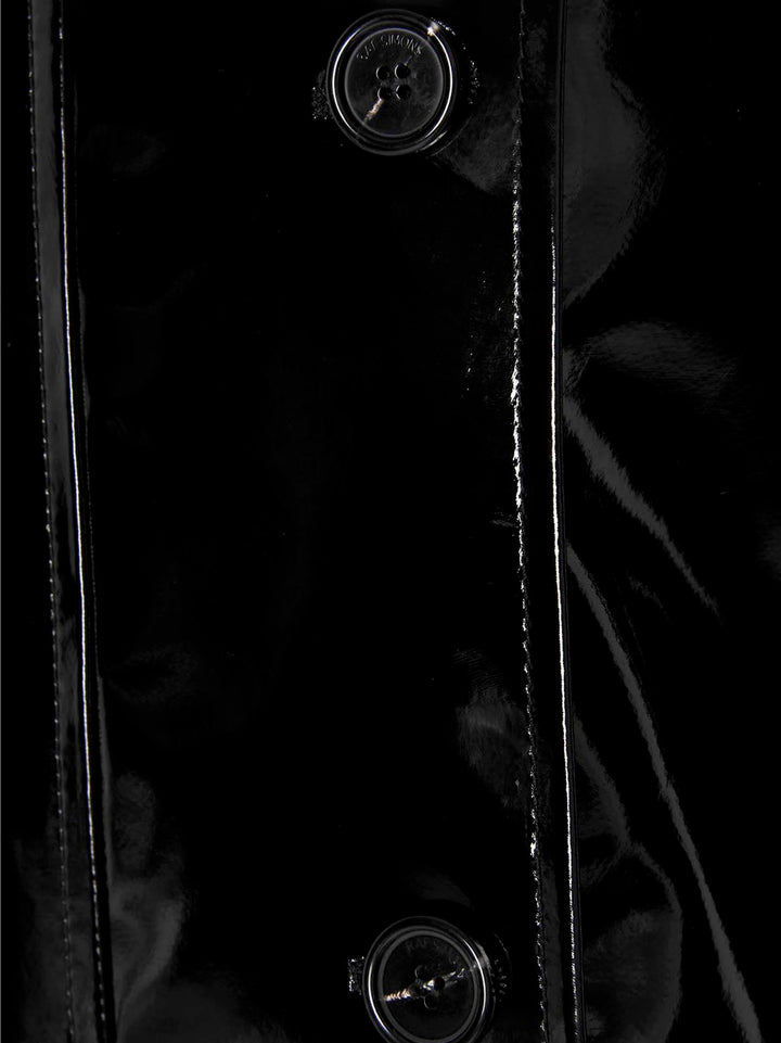 Raf Simons Vinyl Trench Coat Trench e Impermeabili - Nero | 38a6deac12e19a3dc8d02a89aea7b1b20561da2c