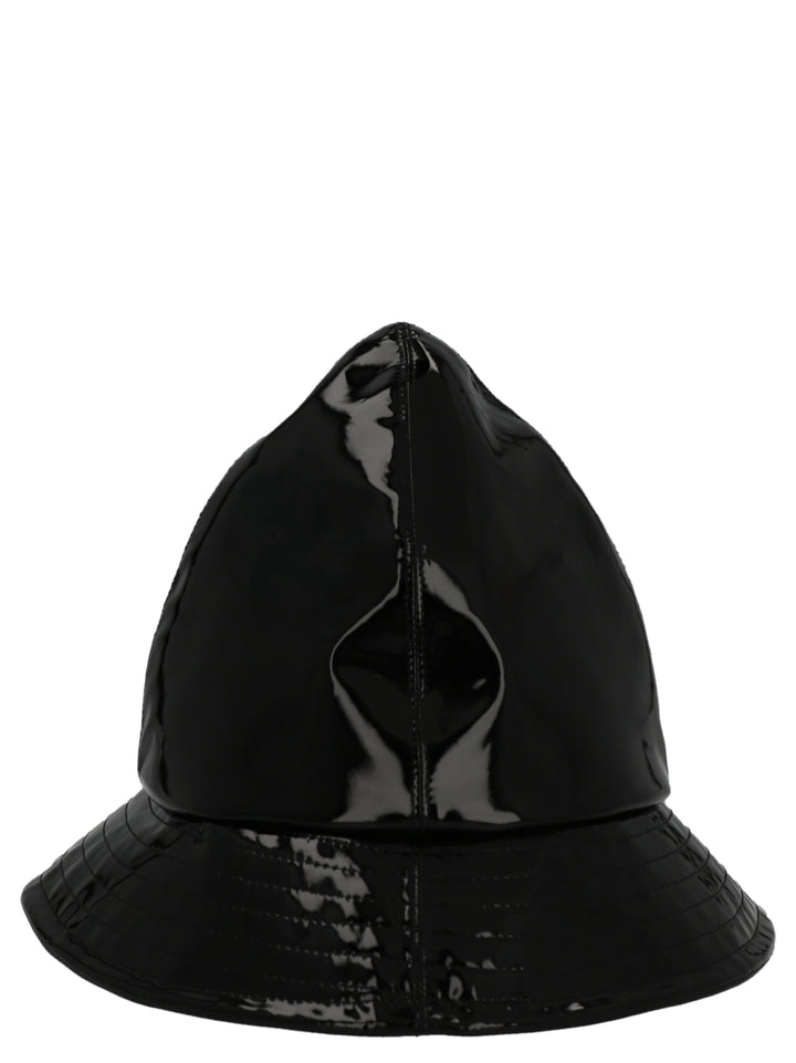 Raf Simons Patent Bucket Hat Cappelli - Nero | 94ee5cd68ad8d37fdac422c1f3c921f2b28e1e60