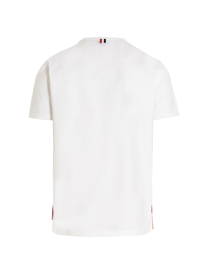 Thom Browne Logo Band Jersey T shirt - Bianco | bab23854eba1bf5f271f96a8d075663bd4f7b193