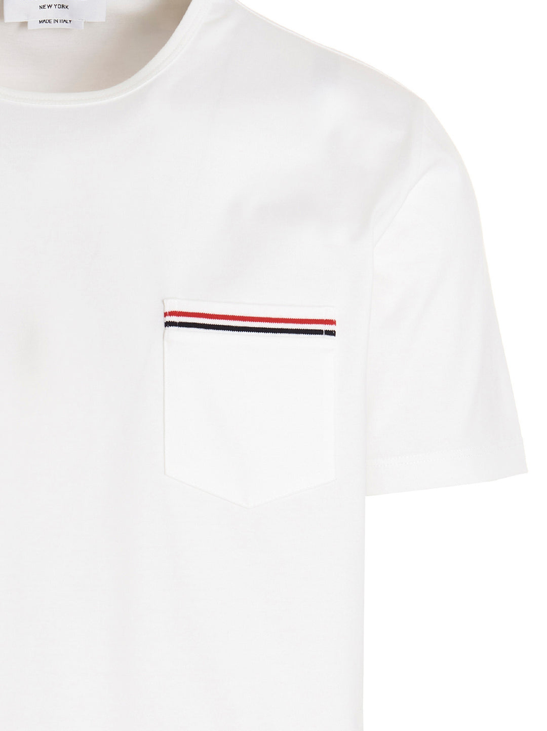 Thom Browne Logo Band Jersey T shirt - Bianco | 6b20ae1d42498f7d9544b2c69f97da884c646be2