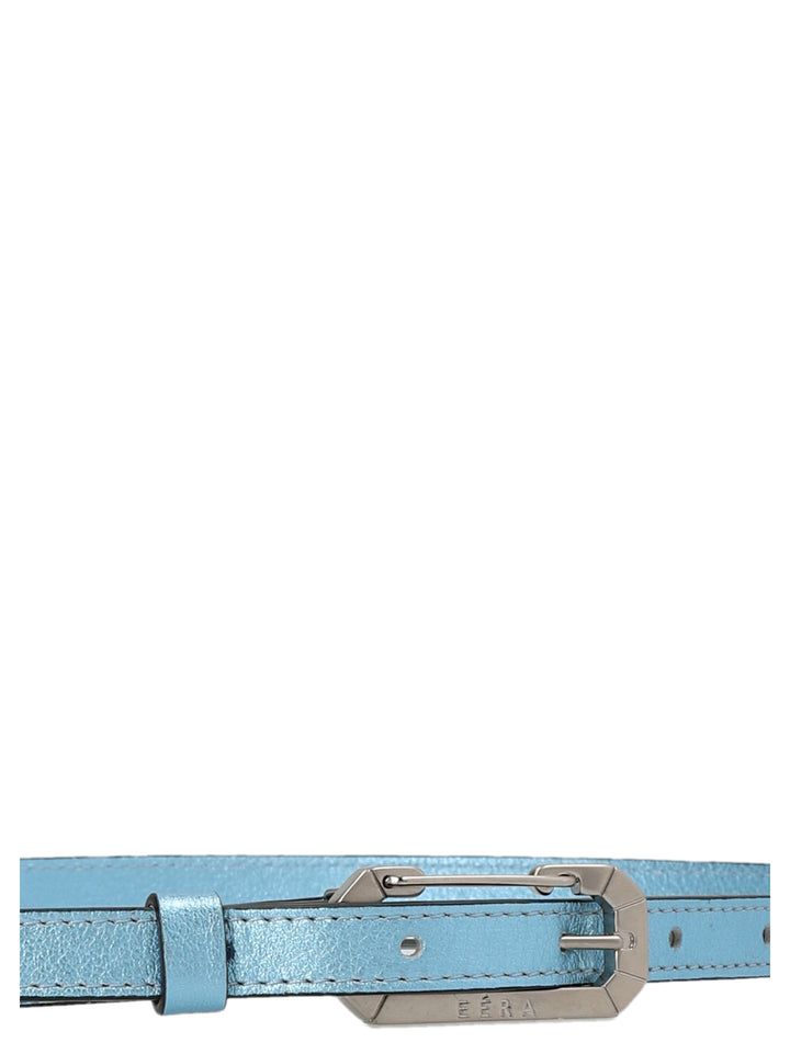 EÉRa Foil Leather Belt Cinture - Celeste | 48419915bc87755f0285576750cd28638bf4a594