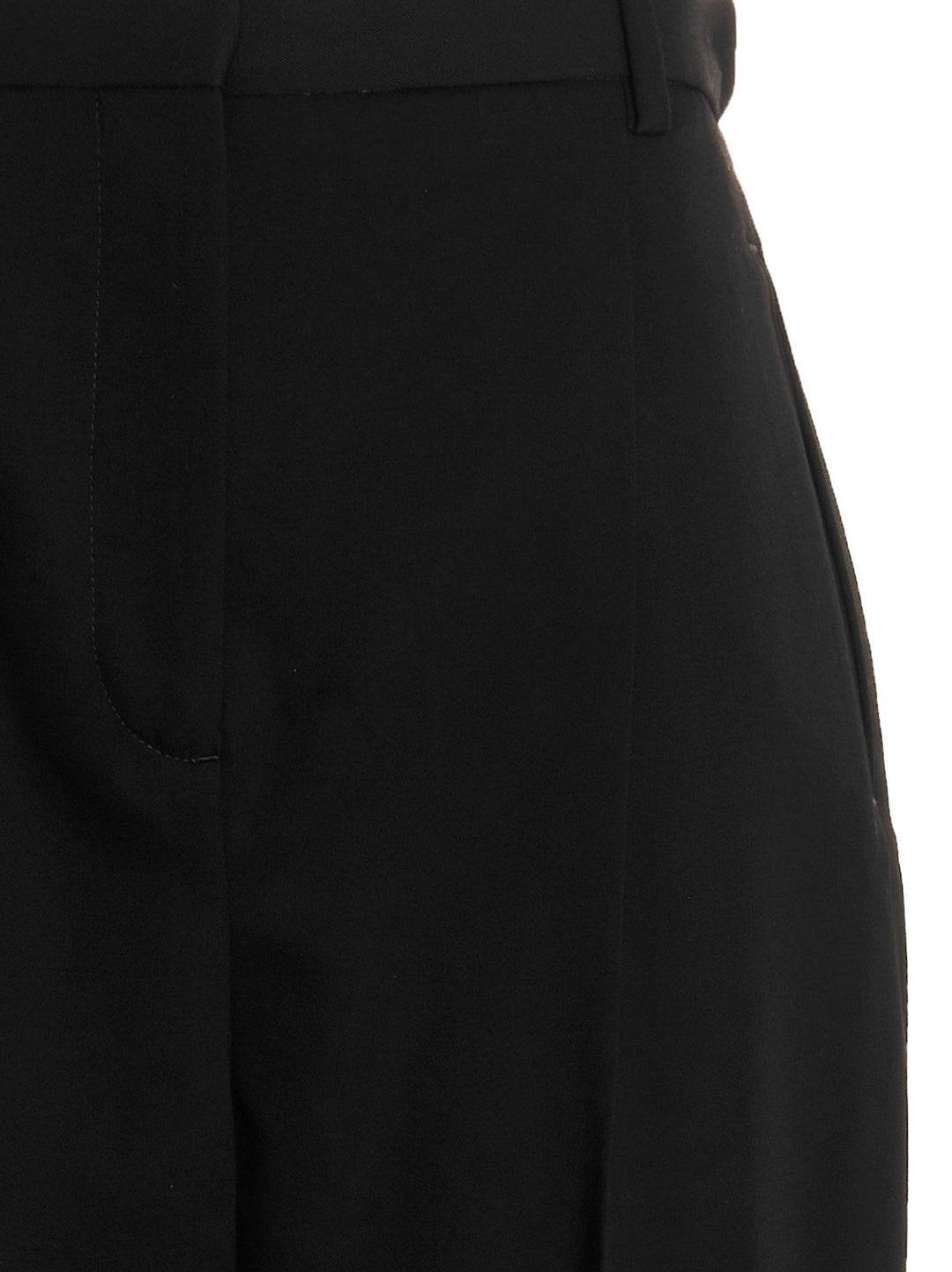 Tory Burch Wool Twill Pantaloni - Nero | bc77a2b364d471192e51b119d25be920f329b9e1