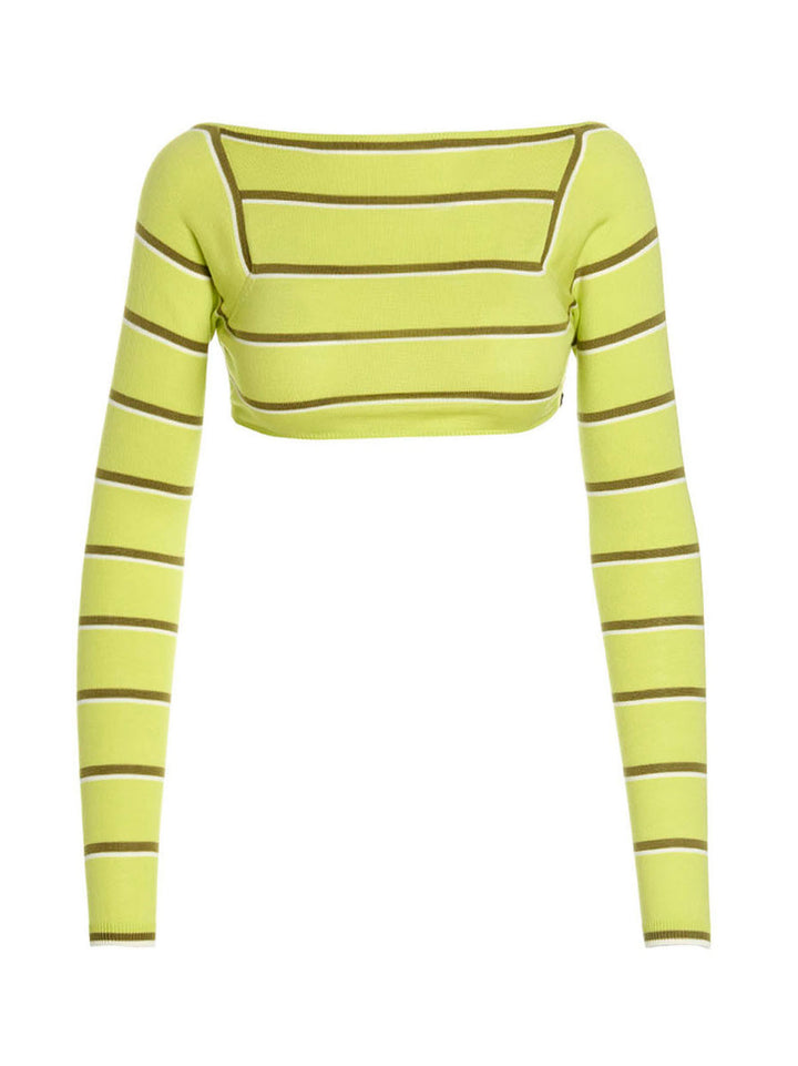 Emilio Pucci Cut-Out Cropped Sweater Maglioni - Verde | 47bc5351fe3a5737ff57a25a73b0bef48bbd7997