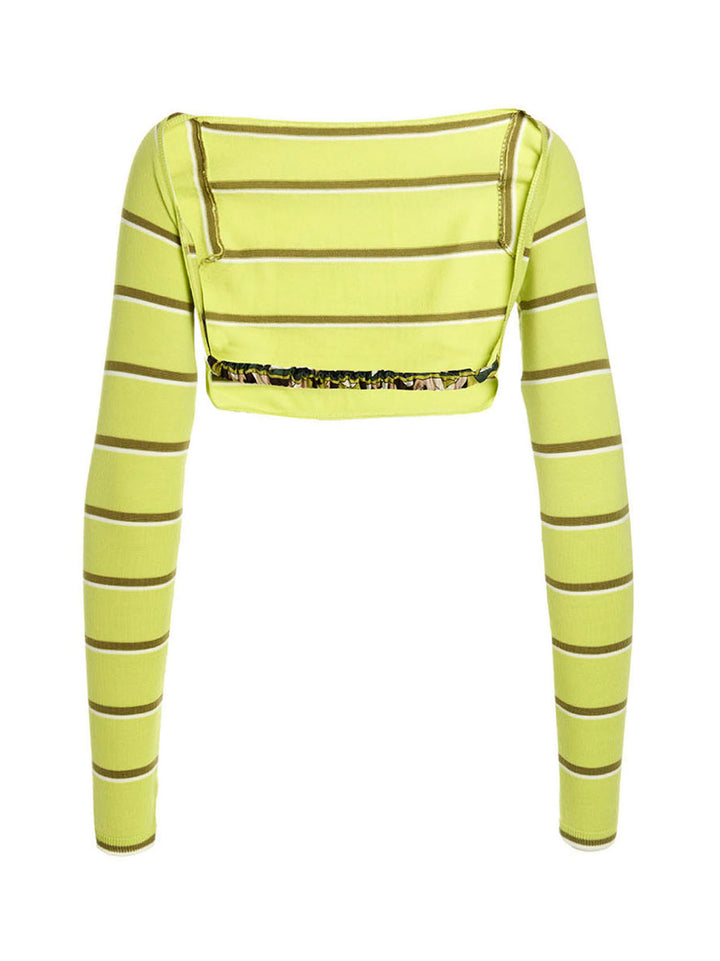 Emilio Pucci Cut-Out Cropped Sweater Maglioni - Verde | 9a98457359b8cb91290799f1f3dbf8a4cdce5518