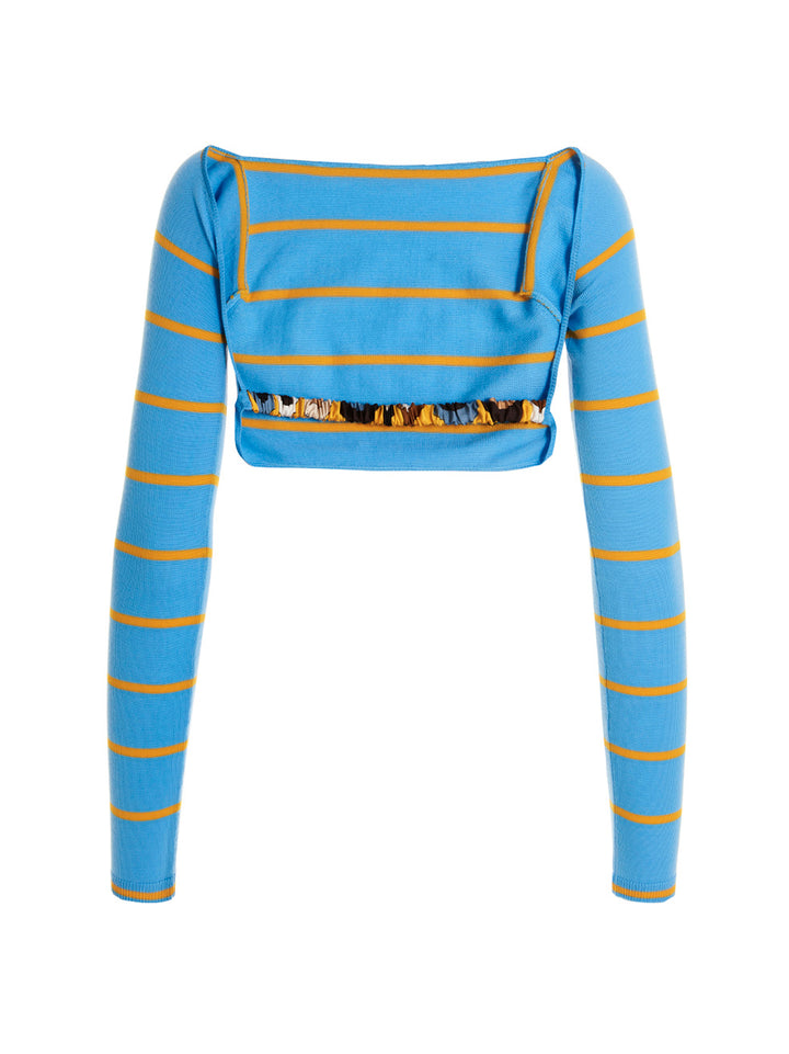 Emilio Pucci Cut-Out Cropped Sweater Maglioni - Celeste | 1ee943b5a5152692c1789ec15a18167b9a3e6a1d