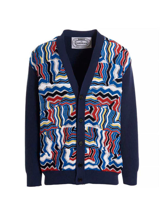 Zigzag Cardigan Maglioni Multicolor