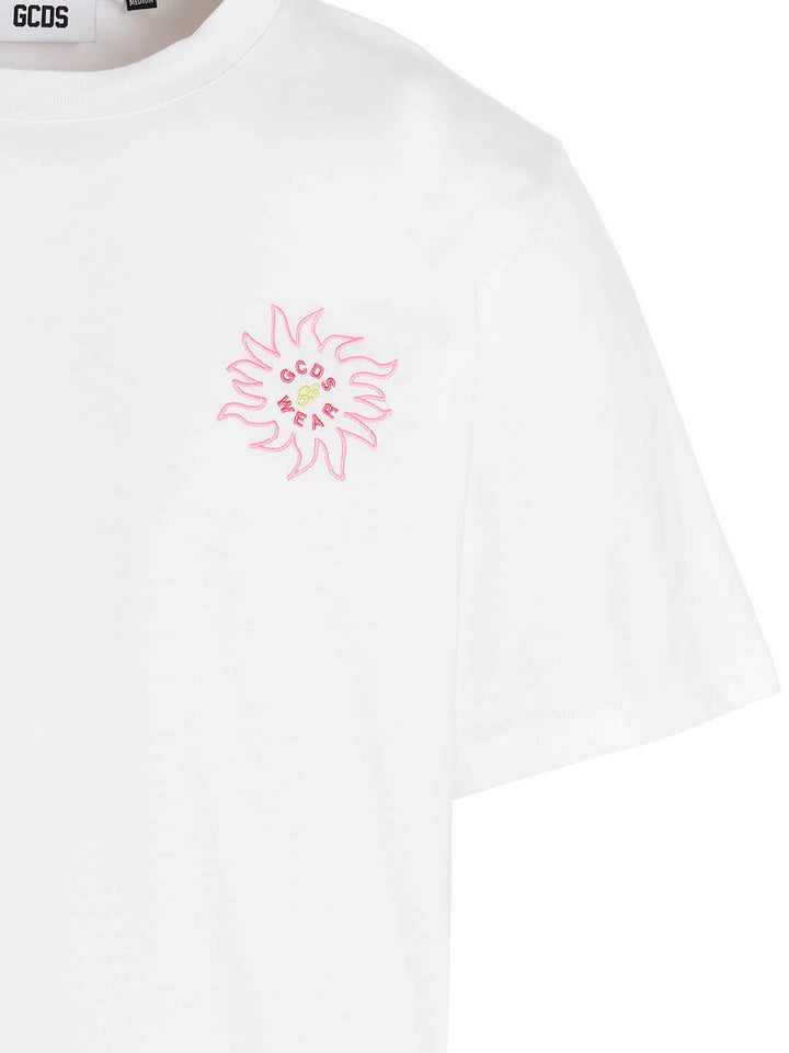 Gcds Surfing Weirdo T shirt - Bianco | ddf43ebb160bd41027084e044ce89a96a50c7efc