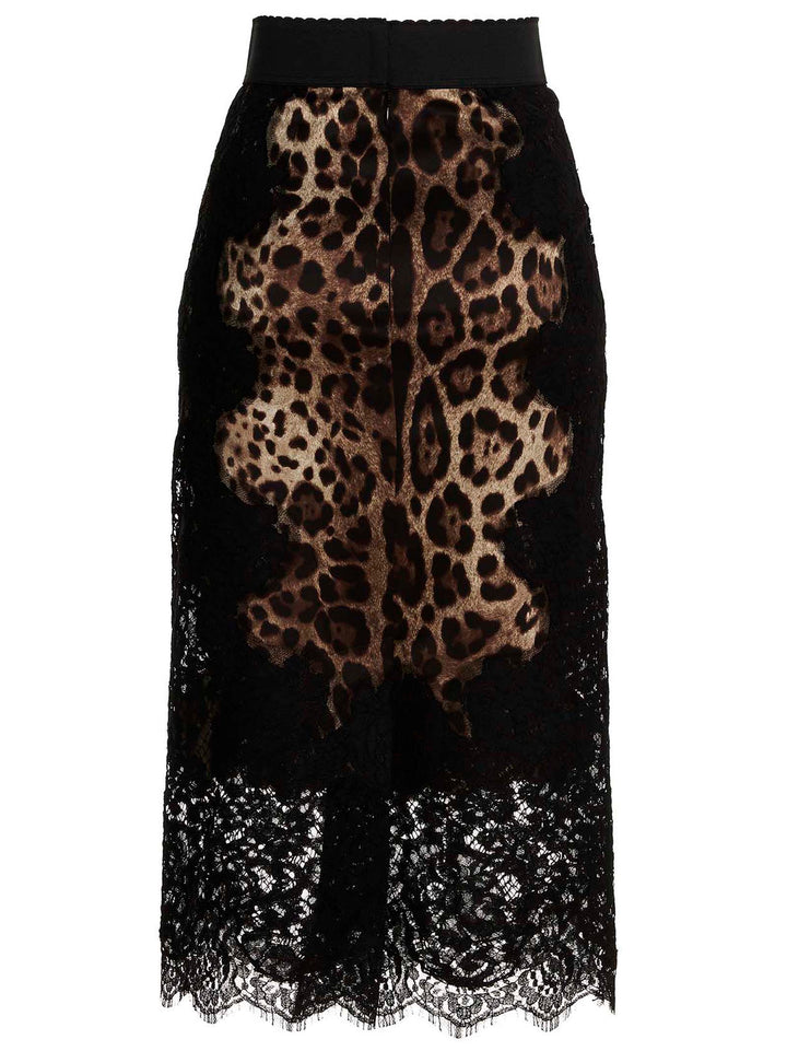 Dolce & Gabbana Animalier Skirt Gonne - Multicolor | 07455a113fe25523aa28df338020a70678f6ae39