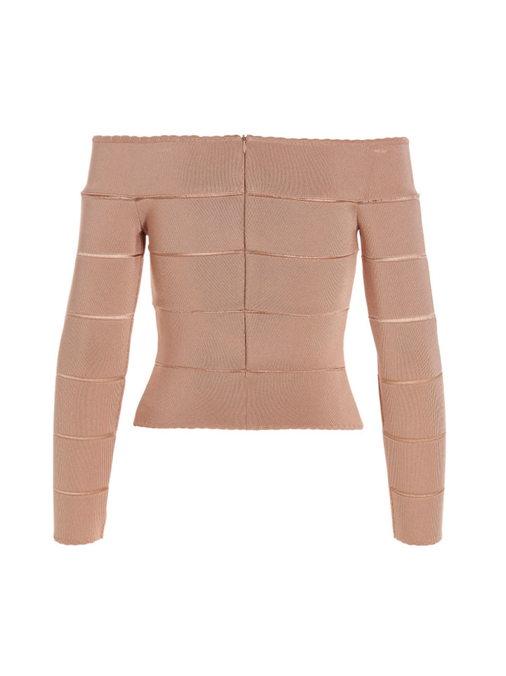 Alexandre Vauthier Off-Shoulder Top Top - Rosa | cb44a4db28e643e28fbe201997579c96ee9abe50