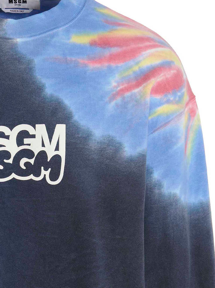Msgm Logo Print Tie Dye  By Burro Studio Felpe - Multicolor | 49a74f3e3ff78e8ff3d664d217a5d0b39d69d612